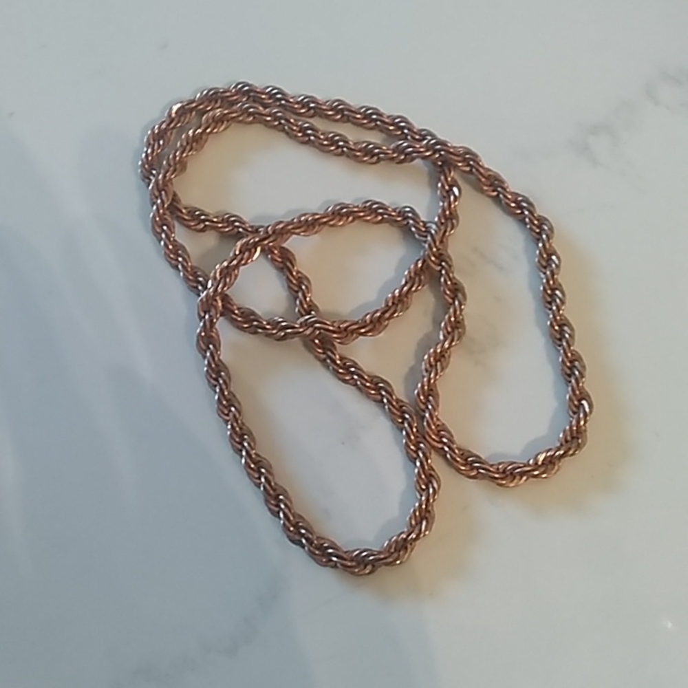 Copper Twisted Rope Chain 30 inches - Picture 3 of 5